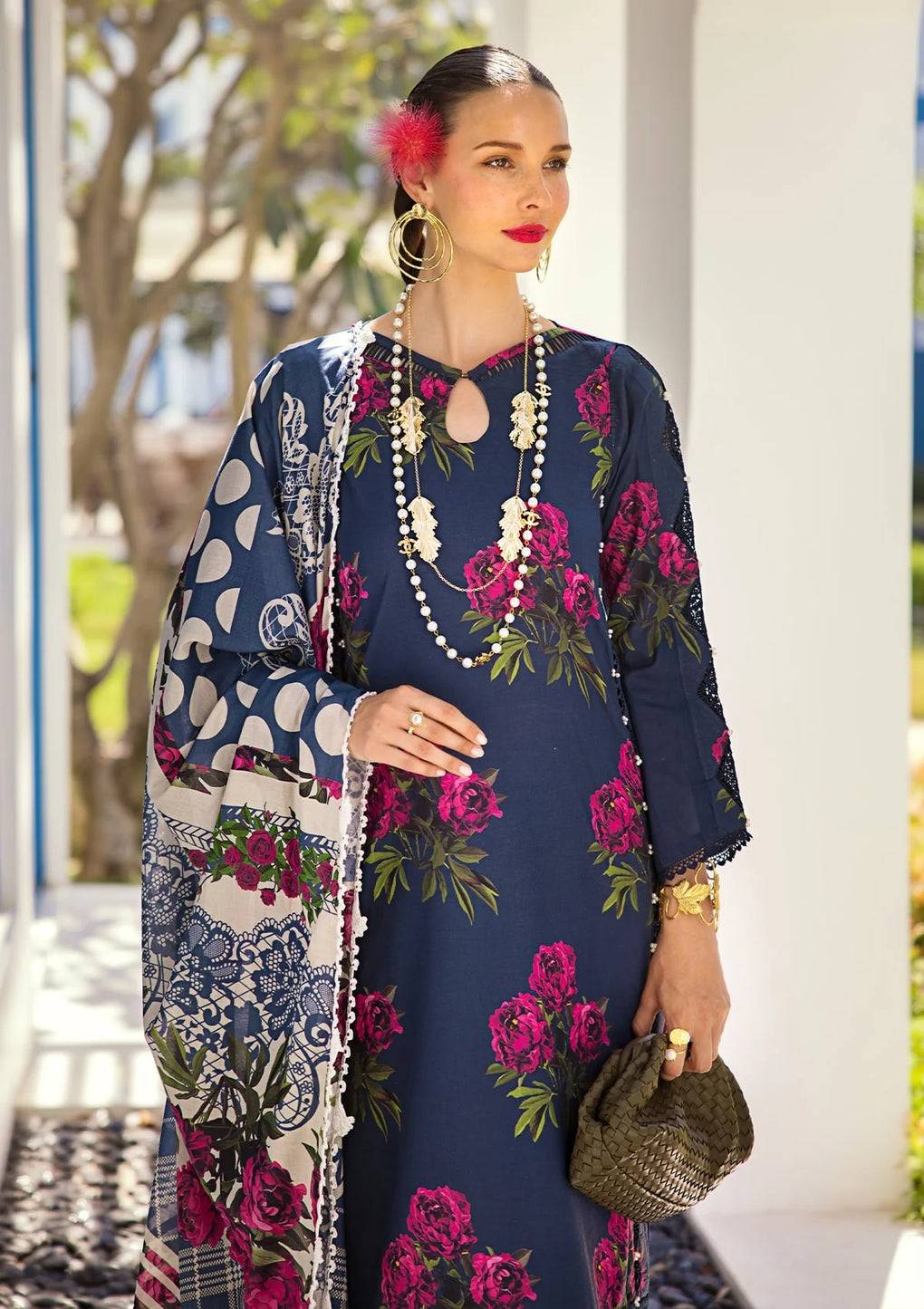 Elaf Premium | Prints Collection 2024 | EOP-03B PATTAYA POISE - Pakistani Designer Dress - by Elaf Premium | Type: Formal - 100% Original at Saira Sultan