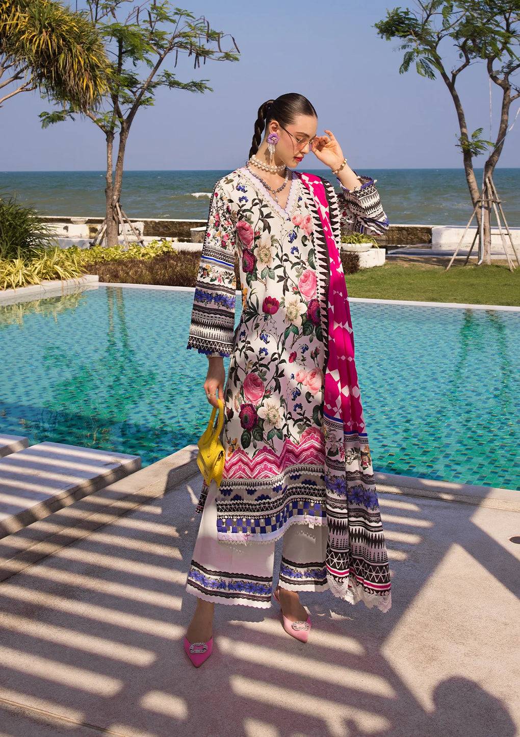 Elaf Premium | Prints Collection 2024 | EOP-06A AMARI MUSE - Pakistani Designer Dress - by Elaf Premium | Type: Formal - 100% Original at Saira Sultan