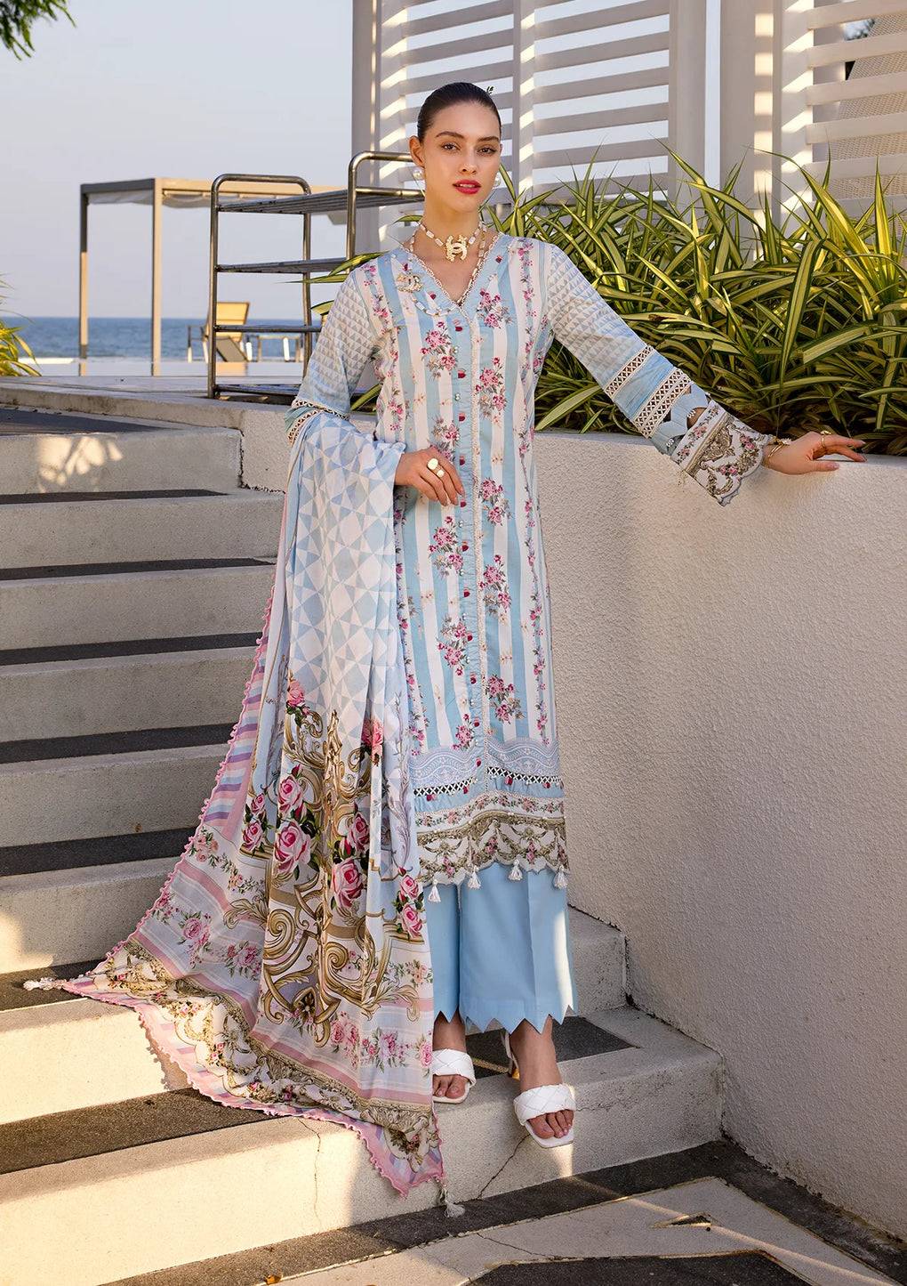 Elaf Premium | Prints Collection 2024 | EOP-04B MARLENE - Pakistani Designer Dress - by Elaf Premium | Type: Formal - 100% Original at Saira Sultan