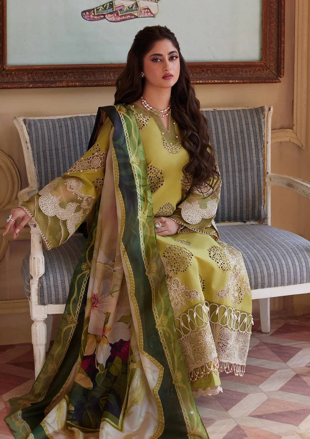 Elaf Premium | Eid Edit 2024 | ELE-05 MEENAH - Pakistani Designer Dress - by Elaf Premium | Type: Luxury - 100% Original at Saira Sultan
