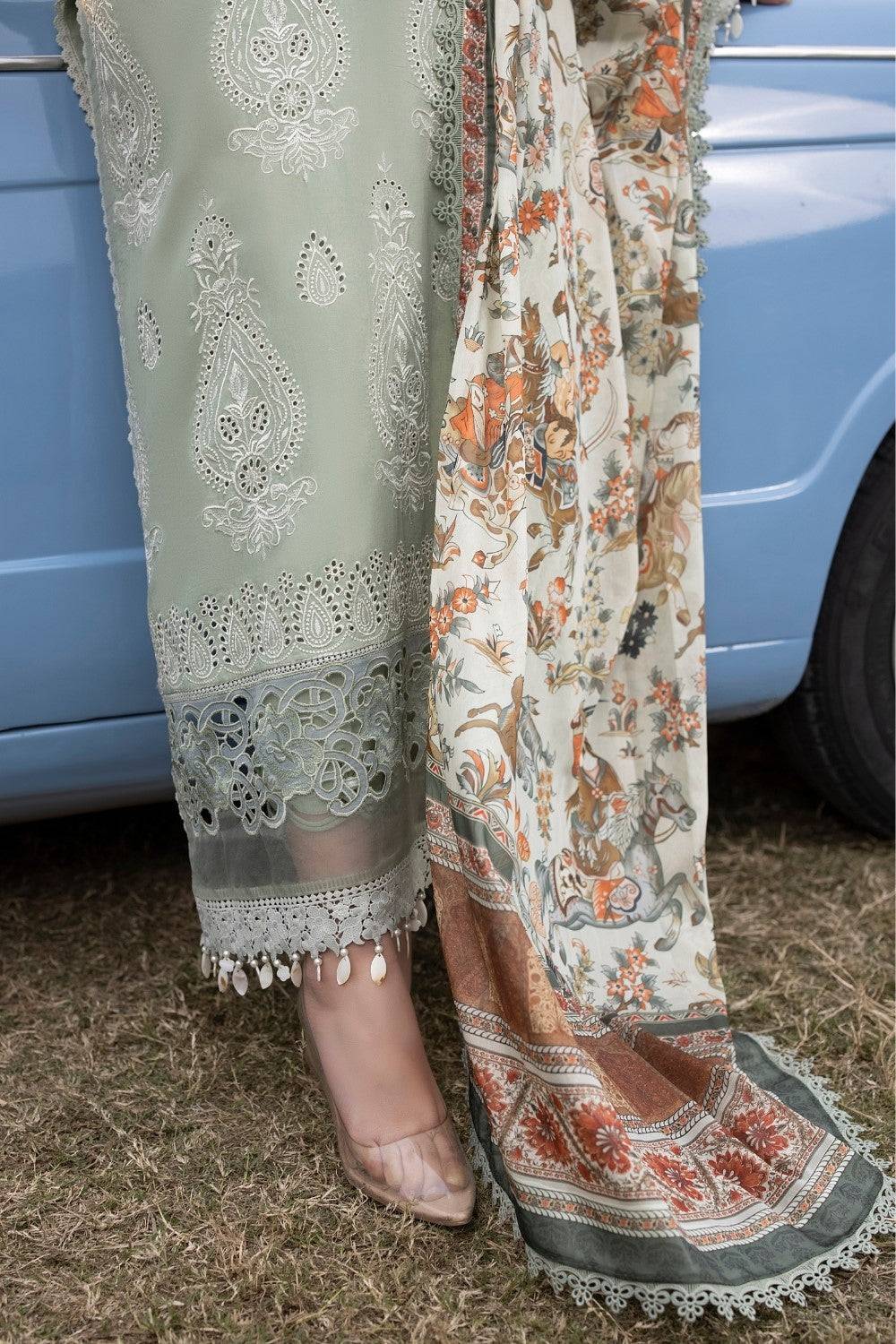 Ittehad | Embroidered Lawn | I-16 - Pakistani Designer Dress - by Ittehad | Type: Luxury - 100% Original at Saira Sultan