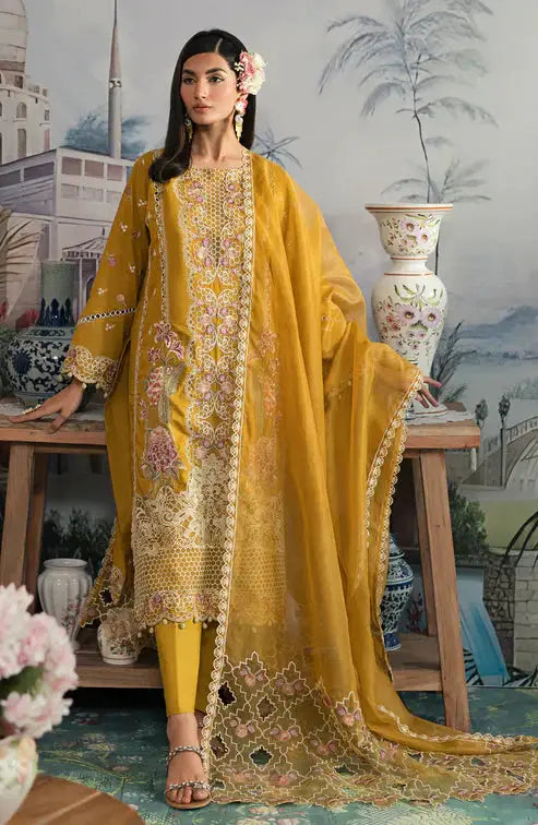 Emaan Adeel | Ayra Luxury Lawn 24 | AR-06 - Pakistani Designer Dress - by Emaan Adeel | Type: Luxury - 100% Original at Saira Sultan