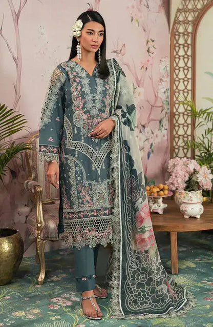 Emaan Adeel | Ayra Luxury Lawn 24 | AR-09 - Pakistani Designer Dress - by Emaan Adeel | Type: Luxury - 100% Original at Saira Sultan