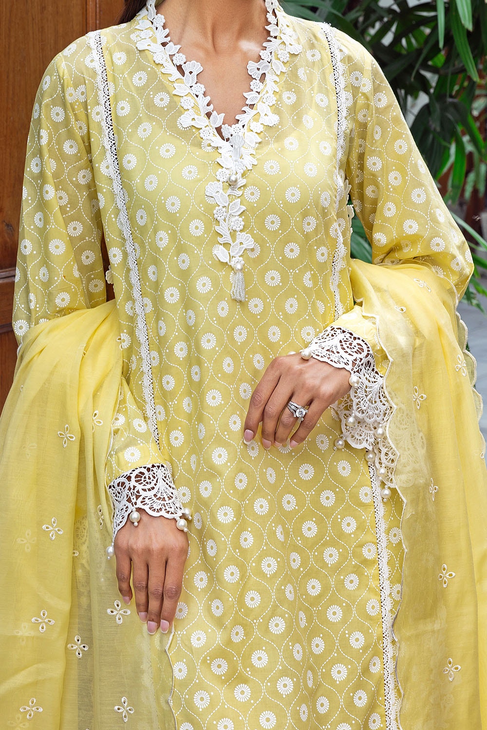 Gul Ahmed | Festive Capsule 25 | 52001 M Pale Yellow Lawn