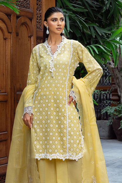 Gul Ahmed | Festive Capsule 25 | 52001 Custom Size Pale Yellow Lawn
