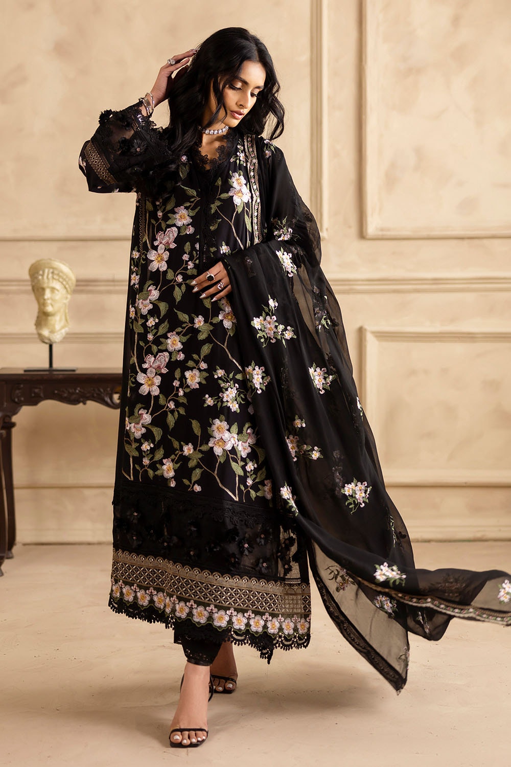Gul Ahmed | Festive Eid 25 | LSV-52008 L Black Swiss