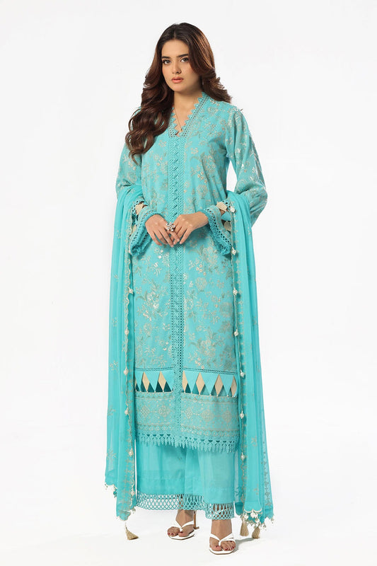 Gul Ahmed | Festive Eid 25 | LSV-52005 XS Aqua Chiffon