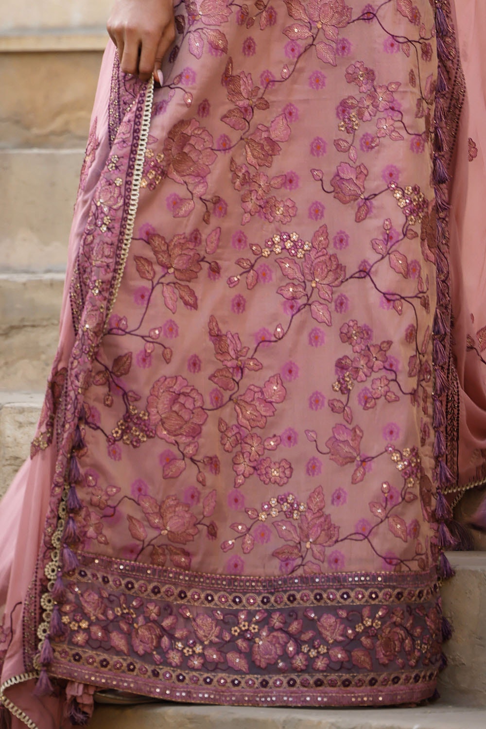 Gul Ahmed | Festive Eid 25 | FE-52031 L Coral Red Jacquard
