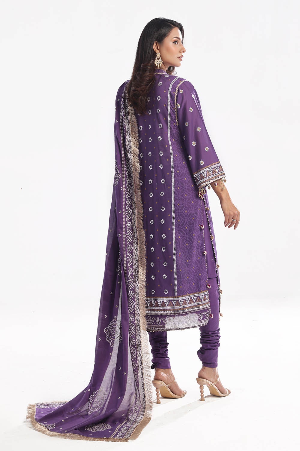 Gul Ahmed | Chunri Lawn 25 | CL-52169 S Purple Lawn