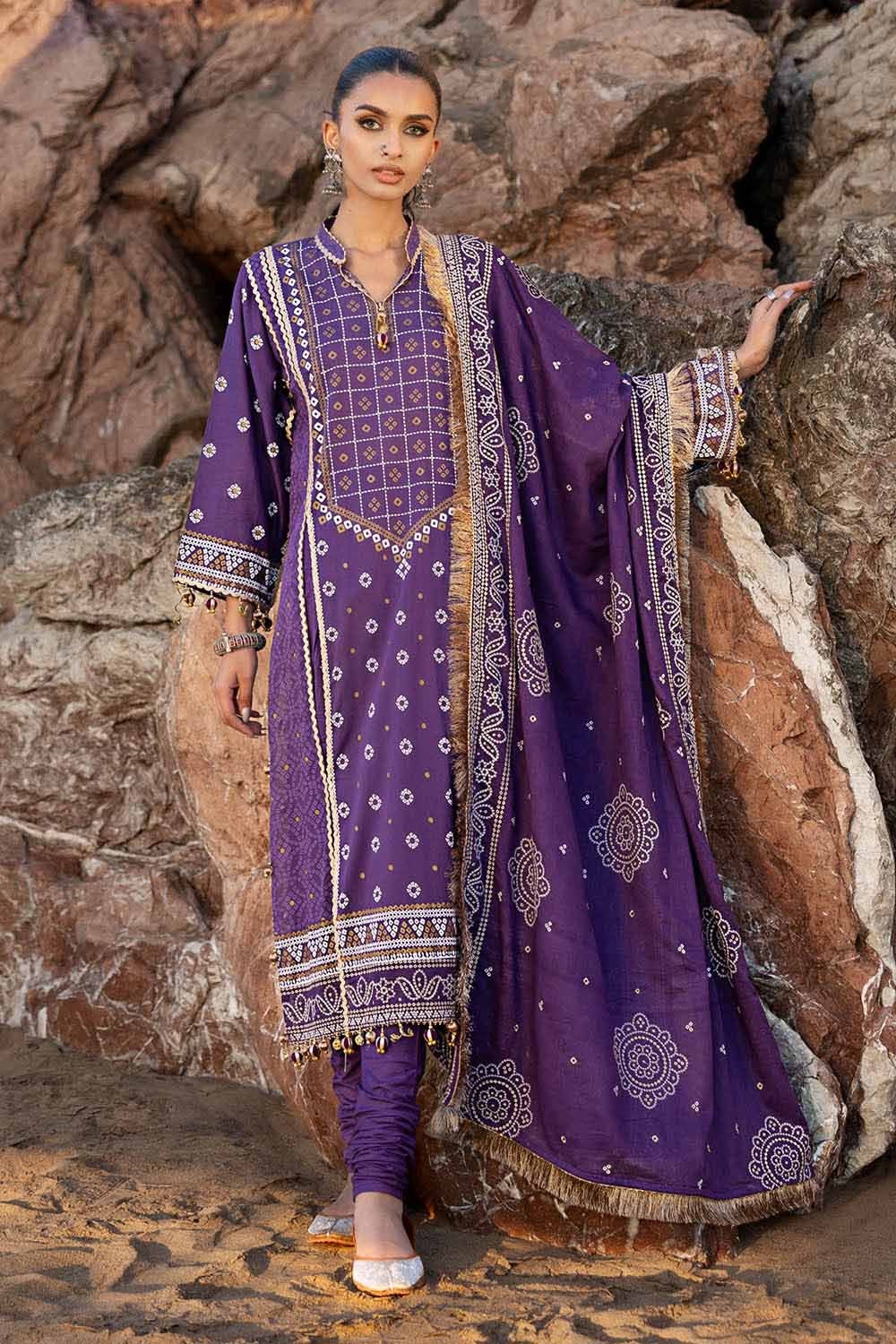 Gul Ahmed | Chunri Lawn 25 | CL-52169 L Purple Lawn