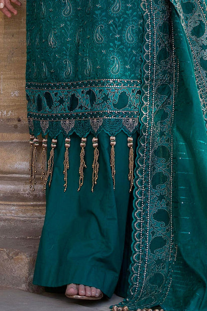 Gul Ahmed | Festive Eid 25 | FE-52032 XL Emerald Green Paper Cotton