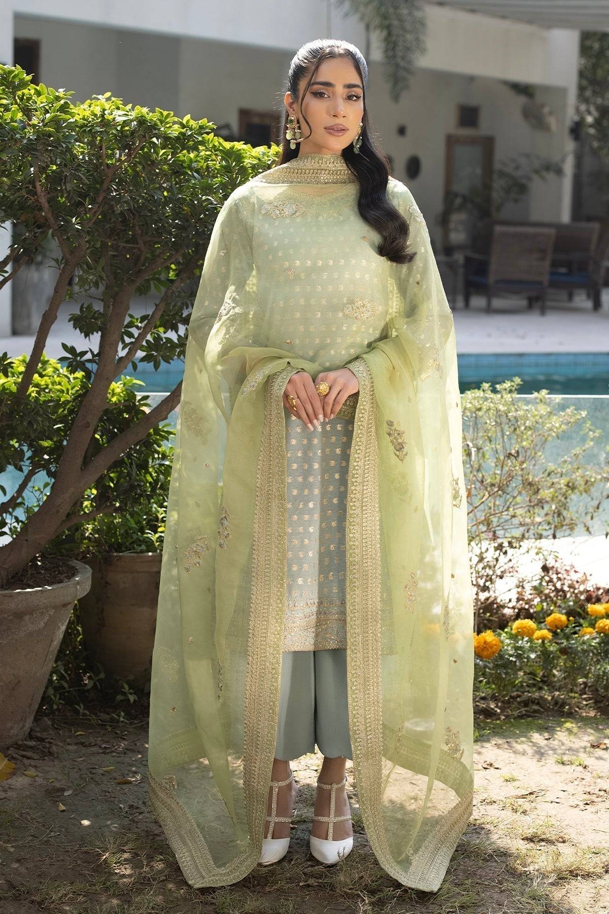 Erum Khan | Shahzeen Eid Collection | DOVE - Pakistani Designer Dress - by Erum Khan | Type: Formal - 100% Original at Saira Sultan