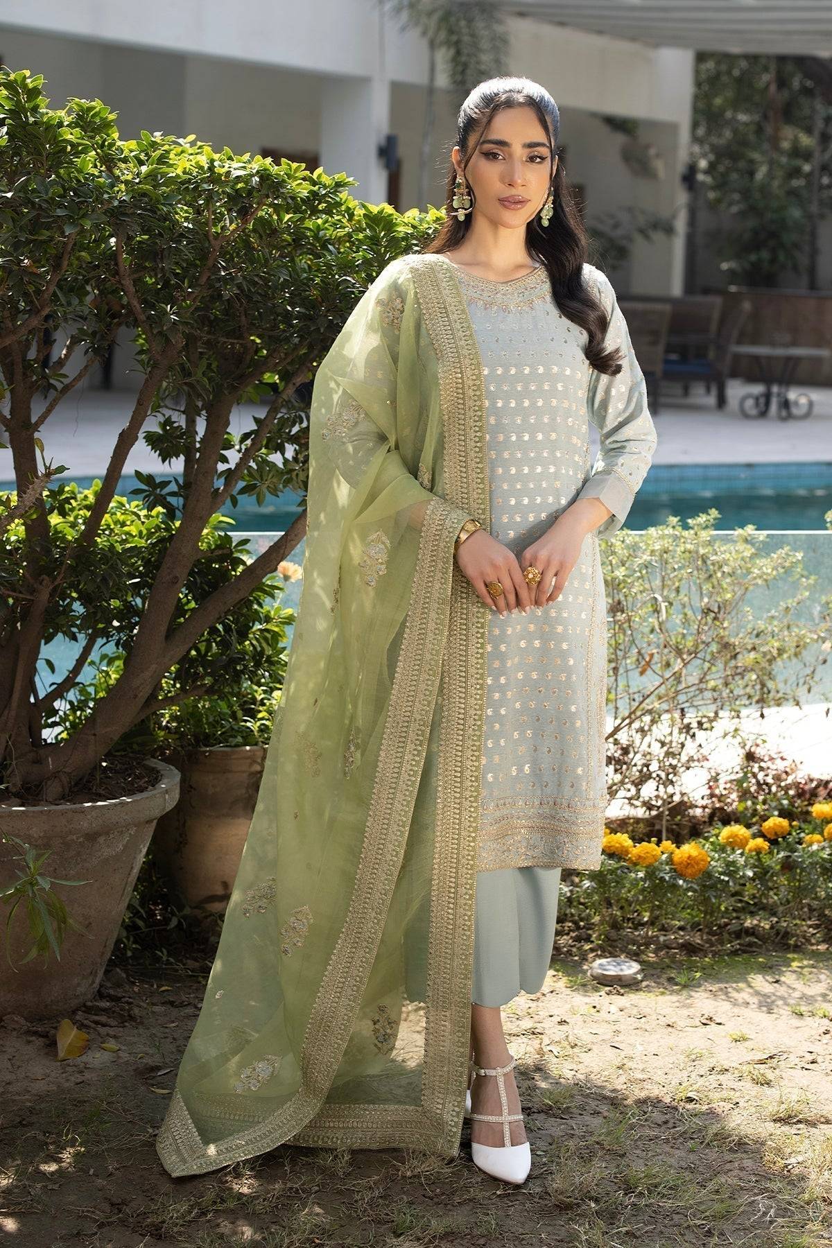 Erum Khan | Shahzeen Eid Collection | DOVE - Pakistani Designer Dress - by Erum Khan | Type: Formal - 100% Original at Saira Sultan
