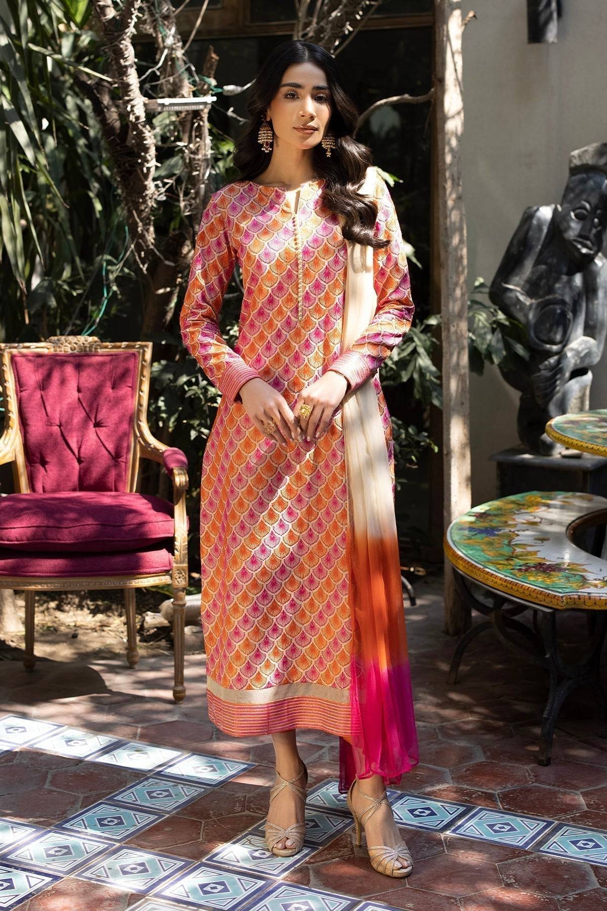 Erum Khan | Shahzeen Eid Collection | BLOSSOM - Pakistani Designer Dress - by Erum Khan | Type: Formal - 100% Original at Saira Sultan