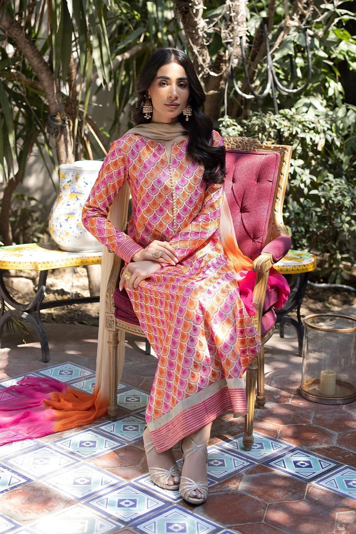 Erum Khan | Shahzeen Eid Collection | BLOSSOM - Pakistani Designer Dress - by Erum Khan | Type: Formal - 100% Original at Saira Sultan