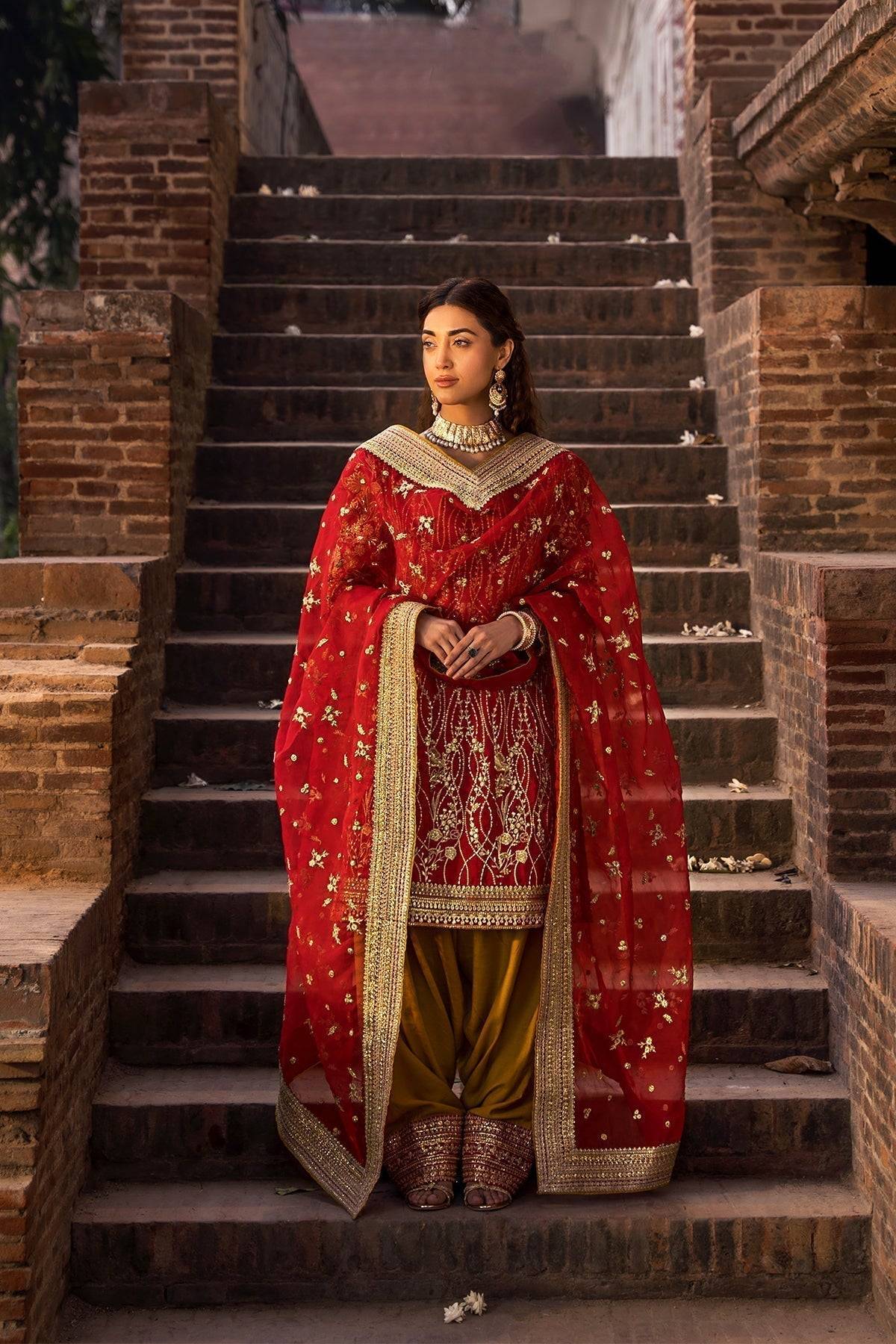 Erum Khan | Shezadian Luxe Formals | CHAND BAI - Pakistani Designer Dress - by Erum Khan | Type: Formal - 100% Original at Saira Sultan