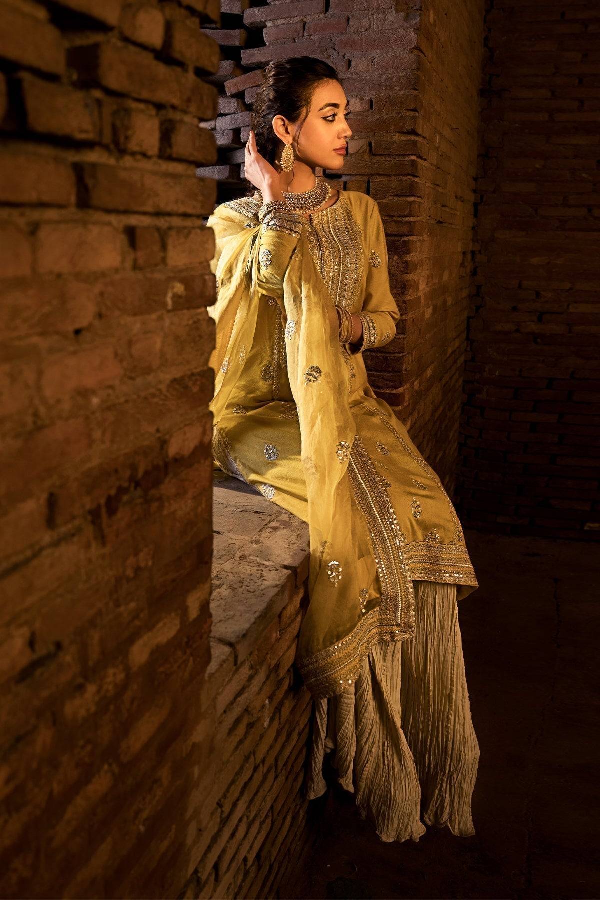 Erum Khan | Shezadian Luxe Formals | DIL ARAA - Pakistani Designer Dress - by Erum Khan | Type: Formal - 100% Original at Saira Sultan