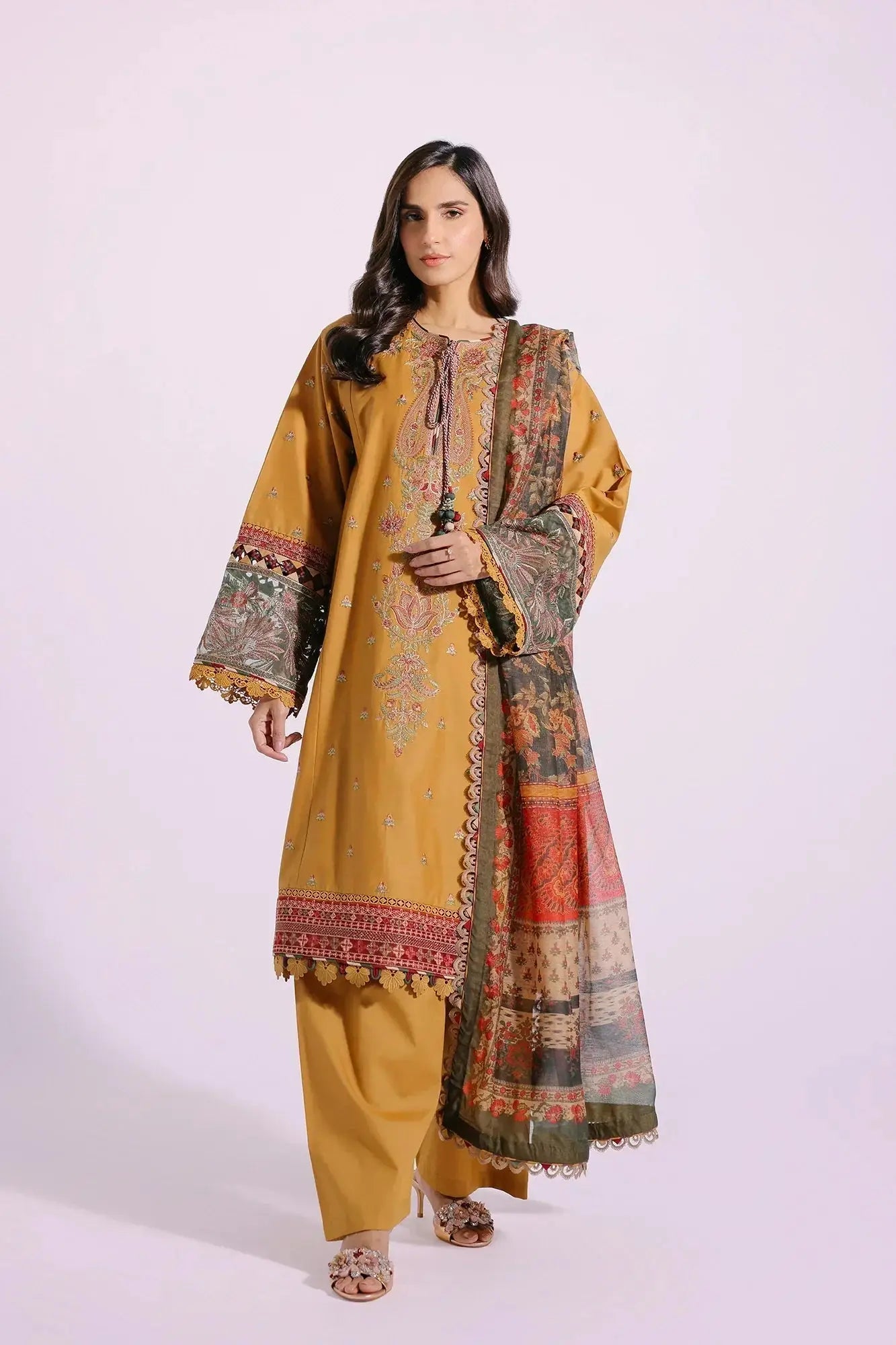 Ethnic | Rozana Collection SS 24 | E0407/203/219 - Pakistani Designer Dress - by Ethnic | Type: Luxury - 100% Original at Saira Sultan