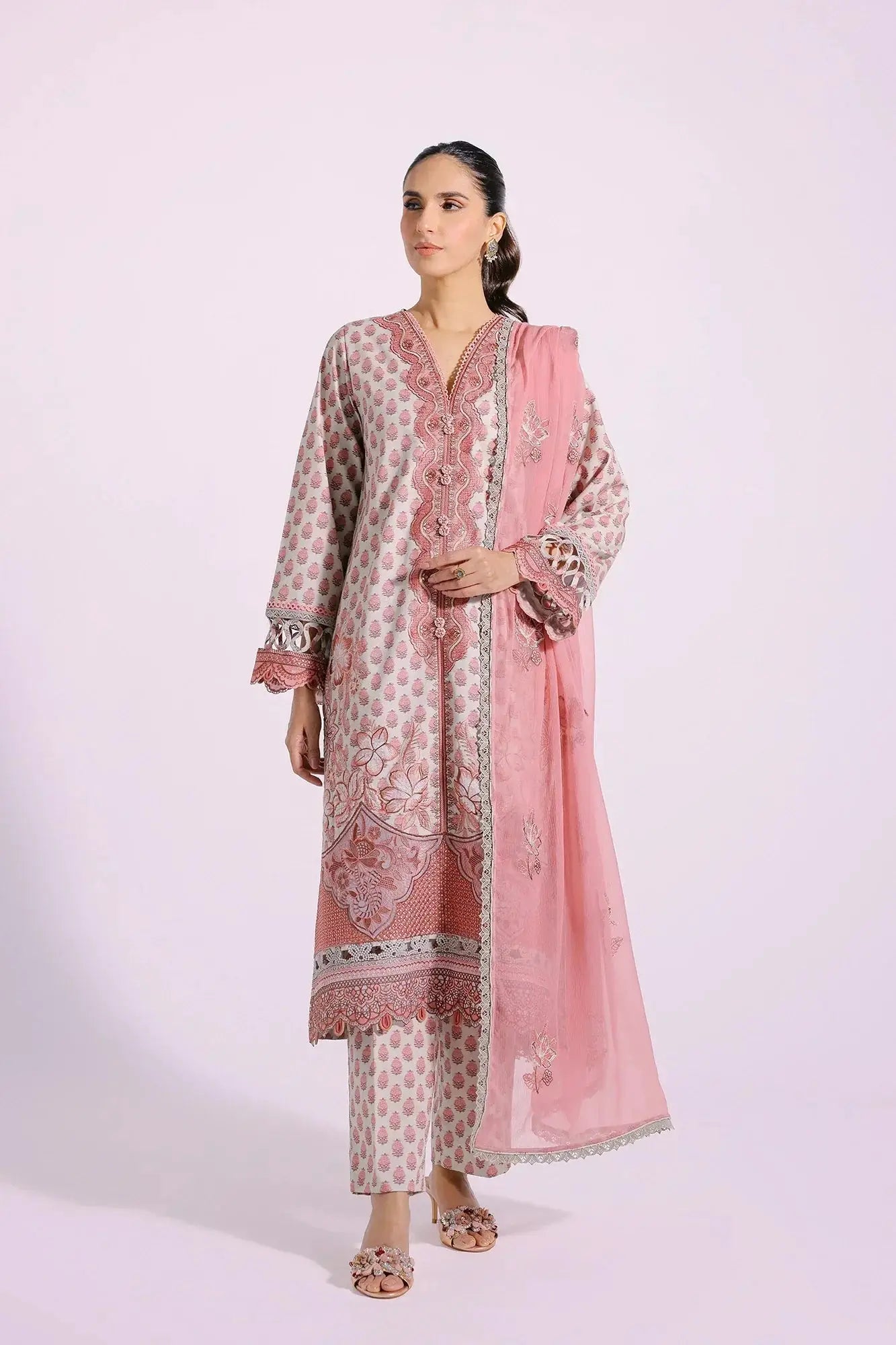 Ethnic | Rozana Collection SS 24 | E0413/203/326 - Pakistani Designer Dress - by Ethnic | Type: Luxury - 100% Original at Saira Sultan