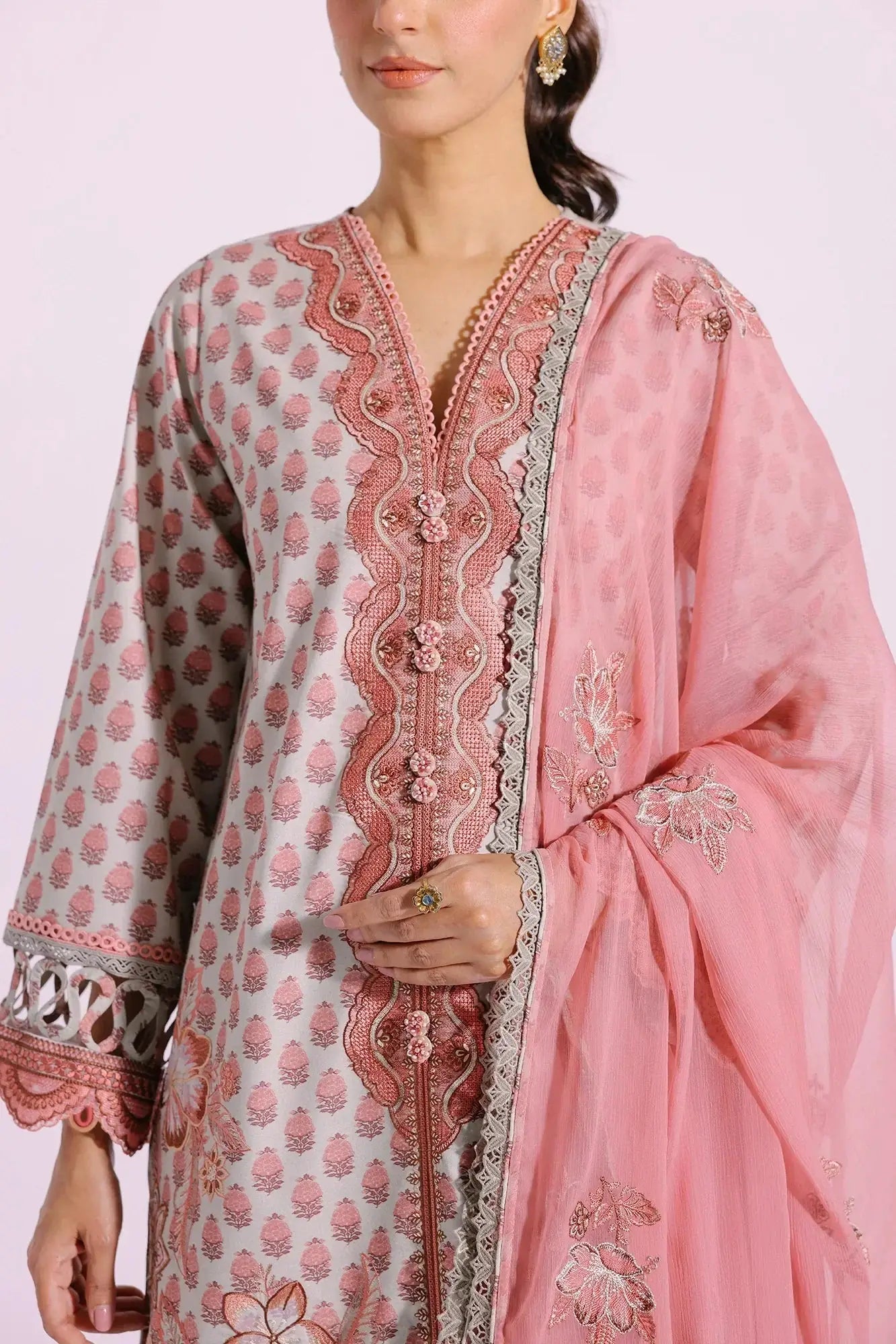 Ethnic | Rozana Collection SS 24 | E0413/203/326 - Pakistani Designer Dress - by Ethnic | Type: Luxury - 100% Original at Saira Sultan