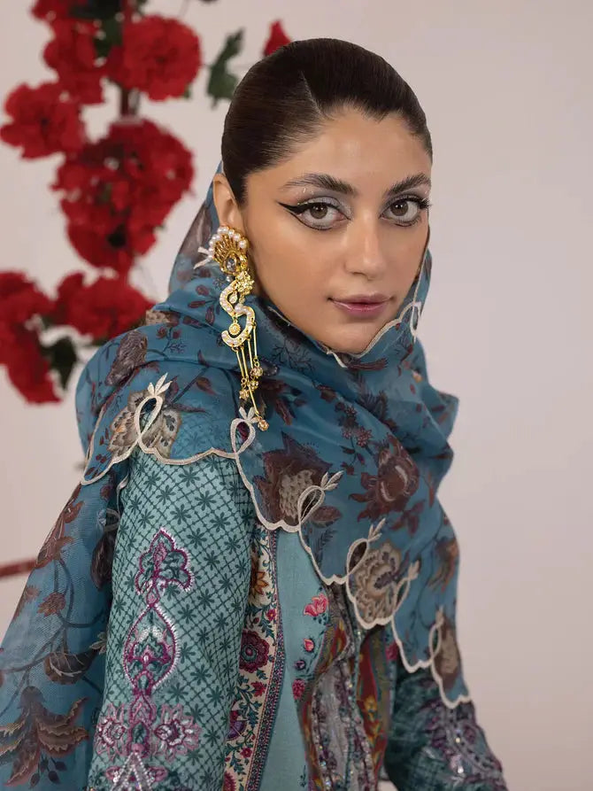 Ittehad | Faiza Faisal Rangeeli Lawn 24 | Rampa - Pakistani Designer Dress - by Ittehad | Type: Luxury - 100% Original at Saira Sultan