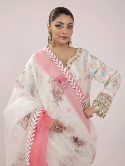 Ittehad | Faiza Faisal Rangeeli Lawn 24 | Nargis - Pakistani Designer Dress - by Ittehad | Type: Luxury - 100% Original at Saira Sultan