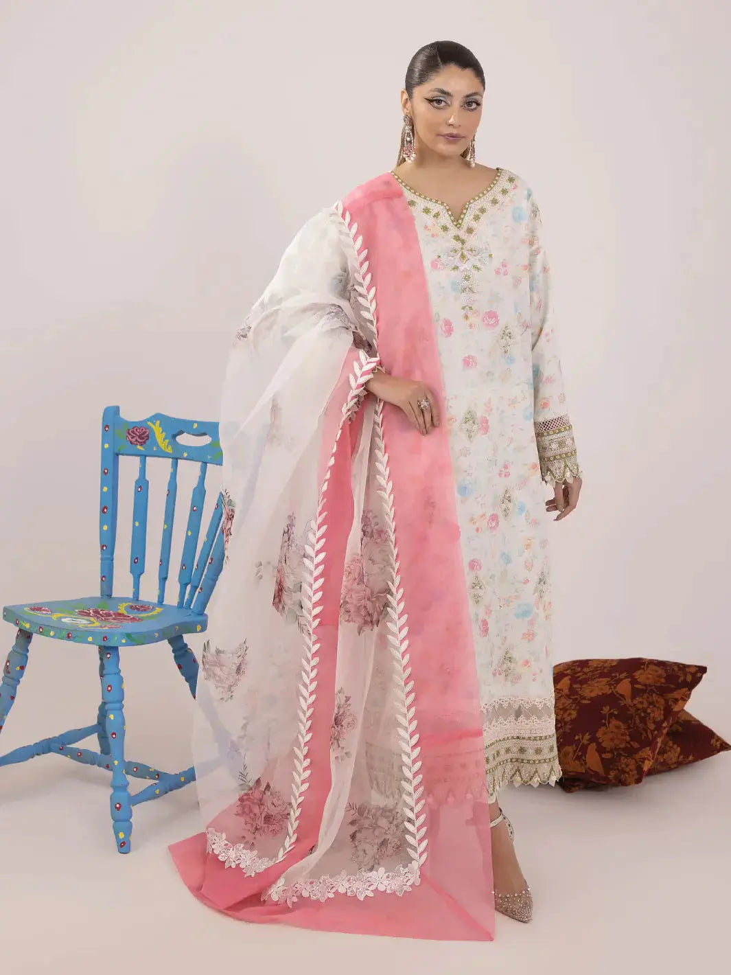 Ittehad | Faiza Faisal Rangeeli Lawn 24 | Nargis - Pakistani Designer Dress - by Ittehad | Type: Luxury - 100% Original at Saira Sultan