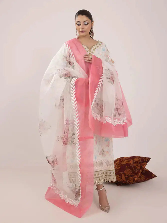 Ittehad | Faiza Faisal Rangeeli Lawn 24 | Nargis - Pakistani Designer Dress - by Ittehad | Type: Luxury - 100% Original at Saira Sultan