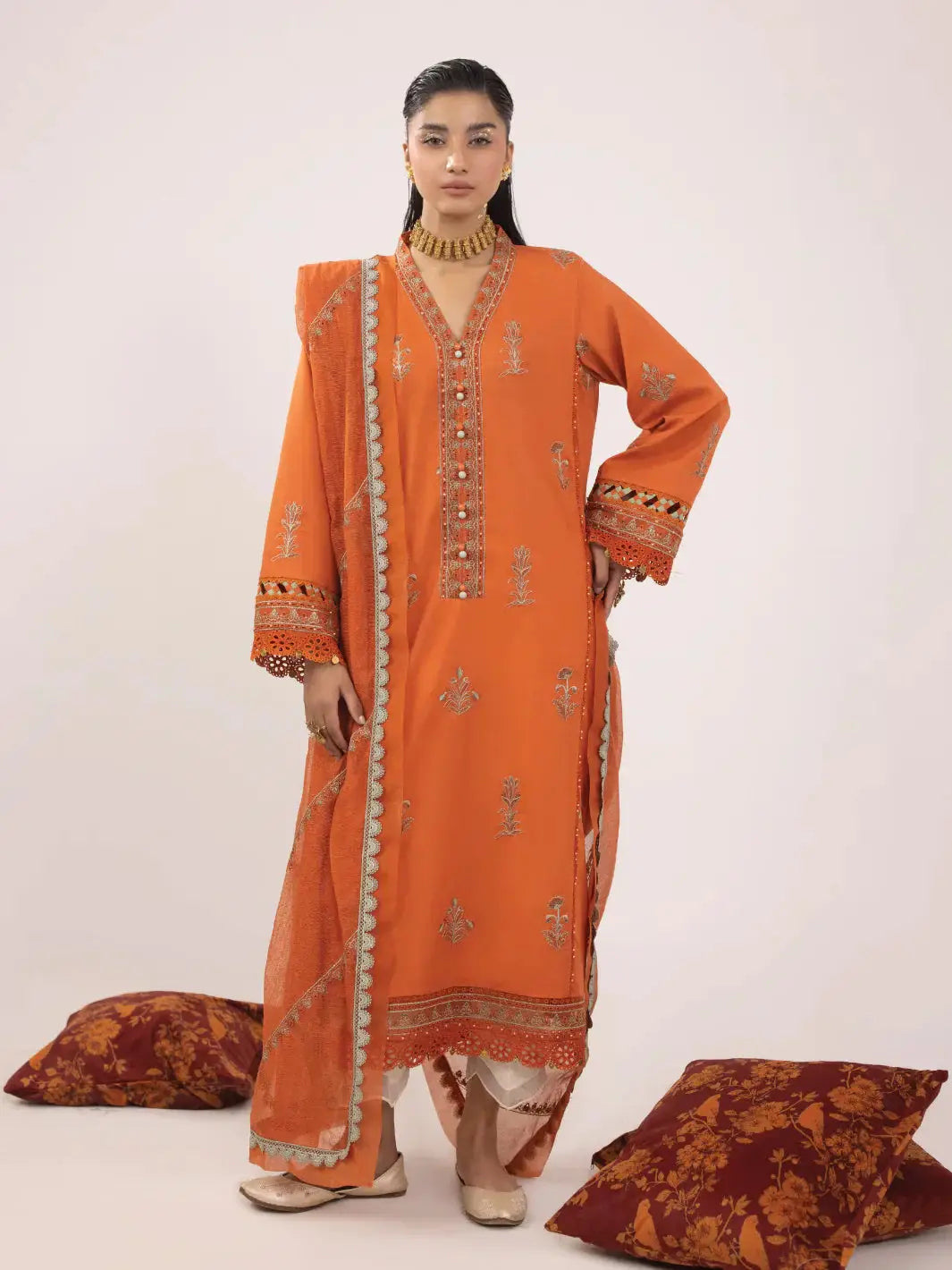 Ittehad | Faiza Faisal Rangeeli Lawn 24 | Chammo - Pakistani Designer Dress - by Ittehad | Type: Luxury - 100% Original at Saira Sultan
