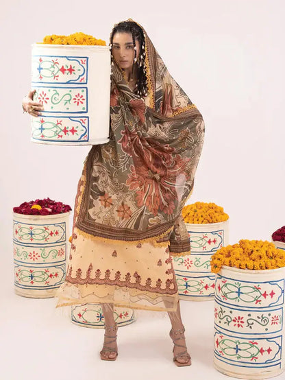 Ittehad | Faiza Faisal Rangeeli Lawn 24 | Gulabo - Pakistani Designer Dress - by Ittehad | Type: Luxury - 100% Original at Saira Sultan