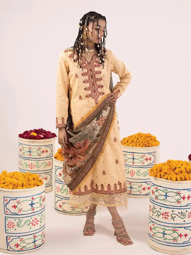 Ittehad | Faiza Faisal Rangeeli Lawn 24 | Gulabo - Pakistani Designer Dress - by Ittehad | Type: Luxury - 100% Original at Saira Sultan