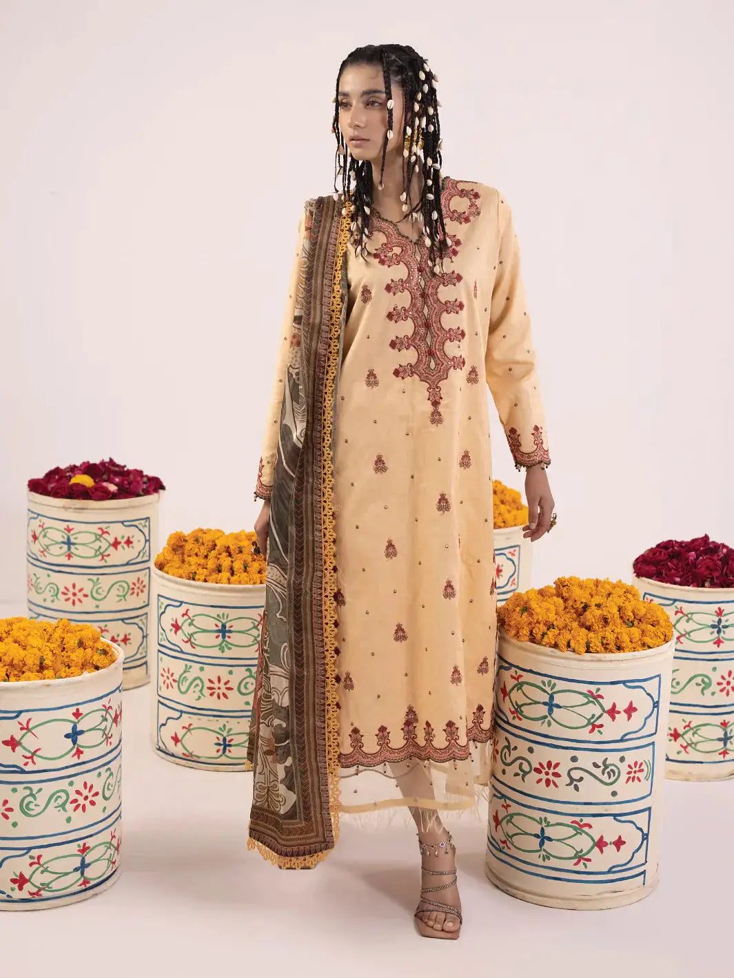 Ittehad | Faiza Faisal Rangeeli Lawn 24 | Gulabo - Pakistani Designer Dress - by Ittehad | Type: Luxury - 100% Original at Saira Sultan