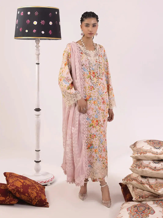 Ittehad | Faiza Faisal Rangeeli Lawn 24 | Laali - Pakistani Designer Dress - by Ittehad | Type: Luxury - 100% Original at Saira Sultan