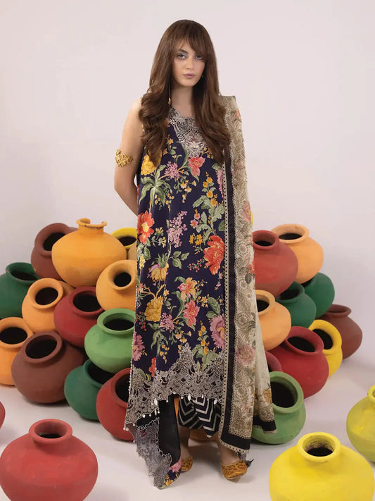 Ittehad | Faiza Faisal Rangeeli Lawn 24 | Champa - Pakistani Designer Dress - by Ittehad | Type: Luxury - 100% Original at Saira Sultan