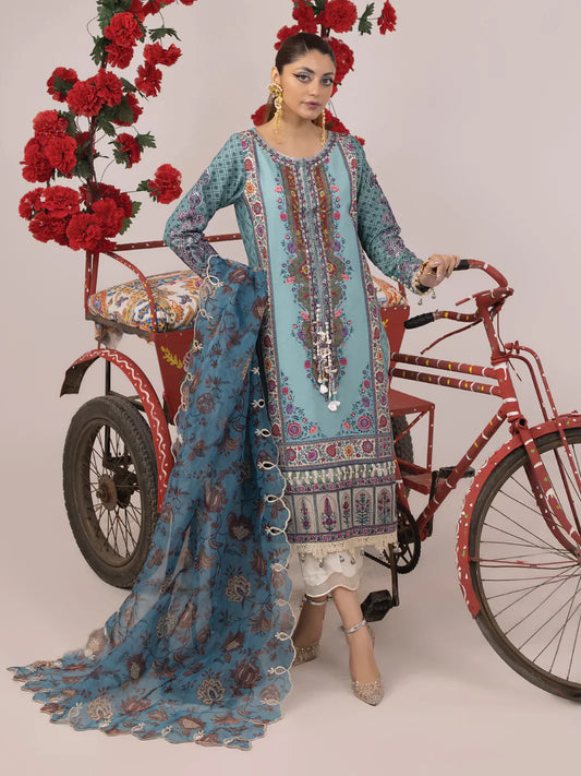 Ittehad | Faiza Faisal Rangeeli Lawn 24 | Rampa - Pakistani Designer Dress - by Ittehad | Type: Luxury - 100% Original at Saira Sultan