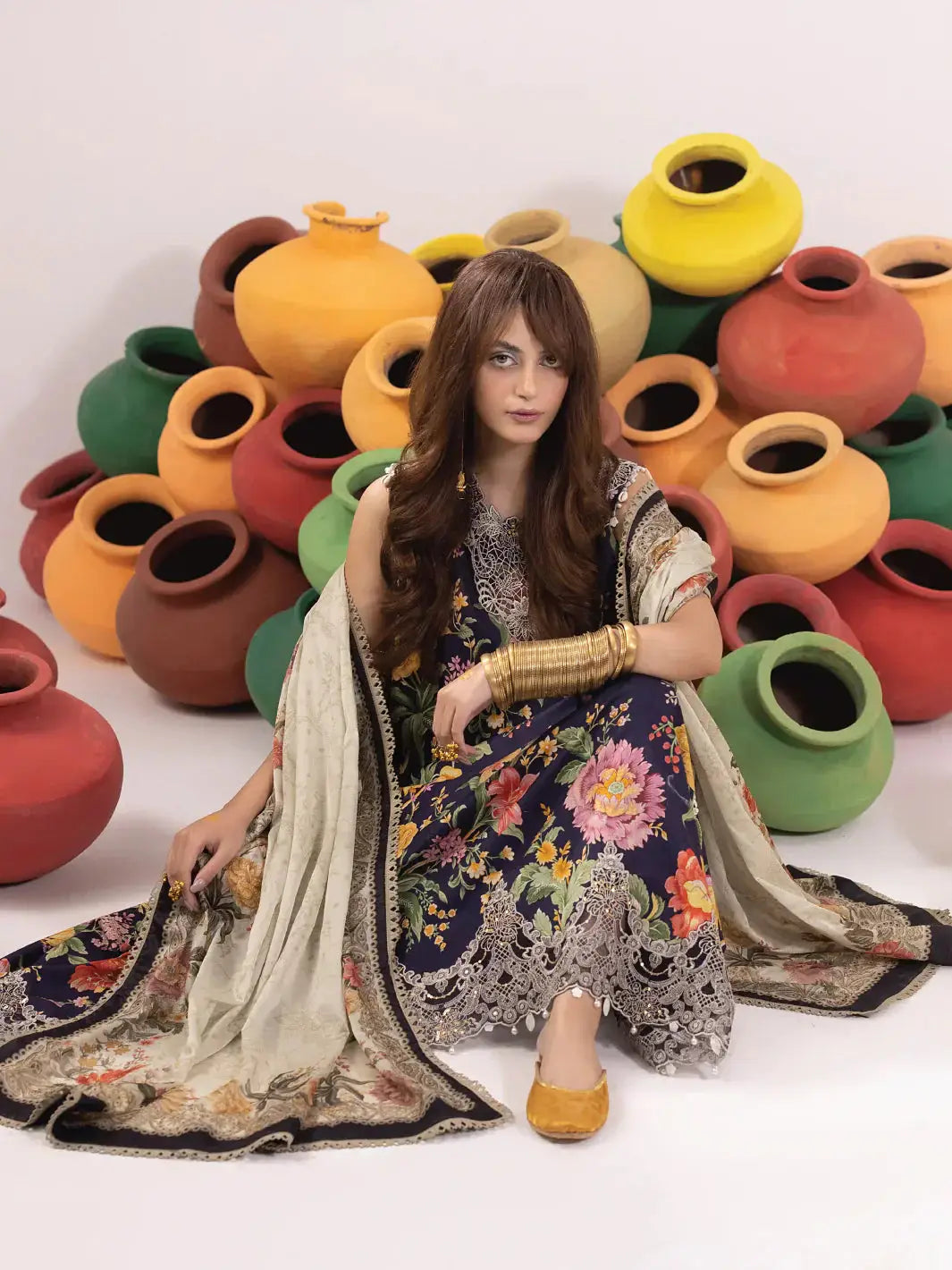 Ittehad | Faiza Faisal Rangeeli Lawn 24 | Champa - Pakistani Designer Dress - by Ittehad | Type: Luxury - 100% Original at Saira Sultan