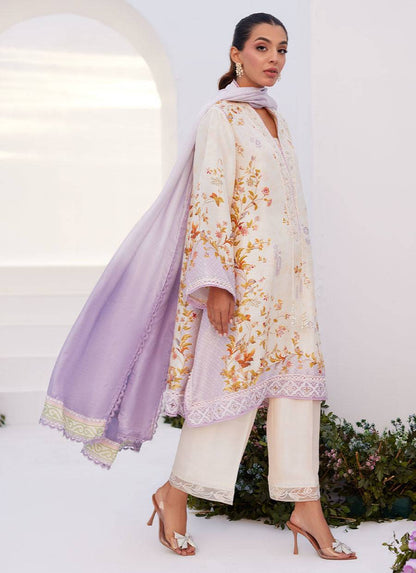 Farah Talib Aziz | Zaza Prints 24 | AMETHYST TRELLIS SHIRT AND DUPATTA - Pakistani Designer Dress - by Farah Talib Aziz | Type: Luxury - 100% Original at Saira Sultan