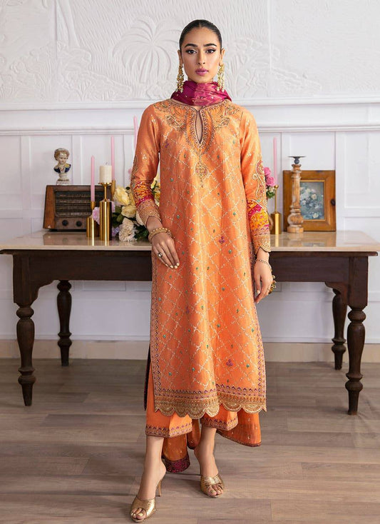 Farah Talib Aziz | Mayna Festive Luxe | ALEEN APRICOT - Pakistani Designer Dress - by Farah Talib Aziz | Type: Bridal - 100% Original at Saira Sultan
