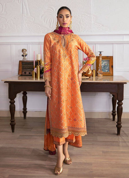 Farah Talib Aziz | Mayna Festive Luxe | ALEEN APRICOT - Pakistani Designer Dress - by Farah Talib Aziz | Type: Bridal - 100% Original at Saira Sultan