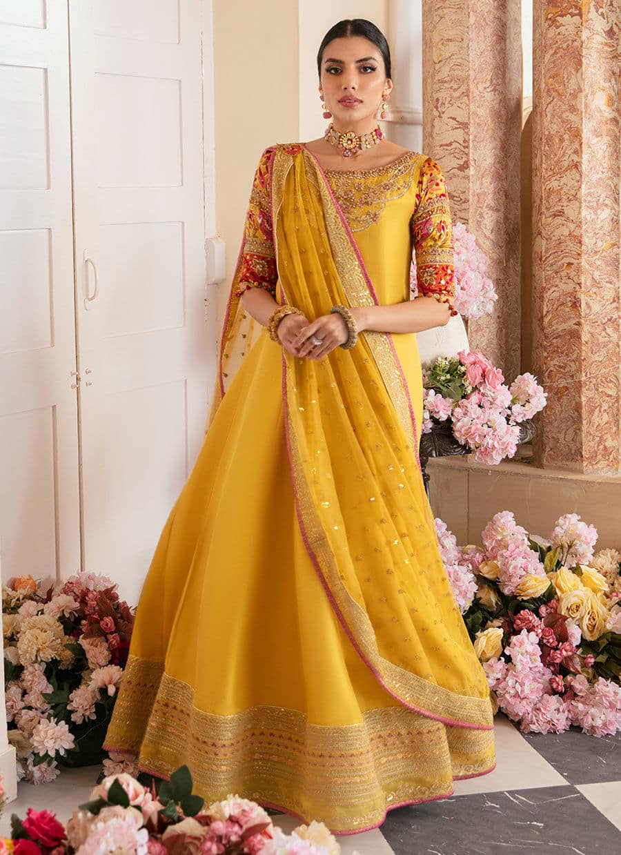 Farah Talib Aziz | Mayna Festive Luxe | AQIQ KIWI - Pakistani Designer Dress - by Farah Talib Aziz | Type: Bridal - 100% Original at Saira Sultan