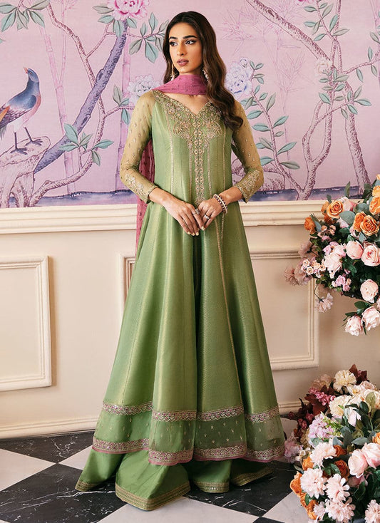 Farah Talib Aziz | Mayna Festive Luxe | ANISA APPLE GREEN - Pakistani Designer Dress - by Farah Talib Aziz | Type: Bridal - 100% Original at Saira Sultan