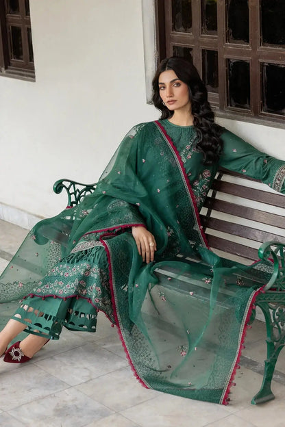 Farasha | Bahaar Embroidered Lawn | Azure Grace - Pakistani Designer Dress - by Farasha | Type: Luxury - 100% Original at Saira Sultan