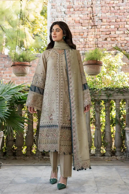 Farasha | Bahaar Embroidered Lawn | Whimsical Sage - Pakistani Designer Dress - by Farasha | Type: Luxury - 100% Original at Saira Sultan