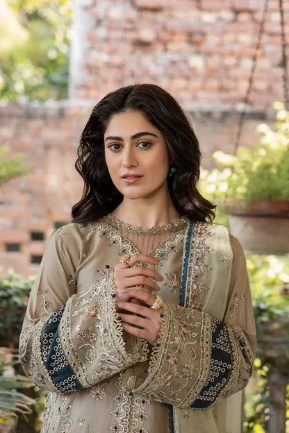 Farasha | Bahaar Embroidered Lawn | Whimsical Sage - Pakistani Designer Dress - by Farasha | Type: Luxury - 100% Original at Saira Sultan