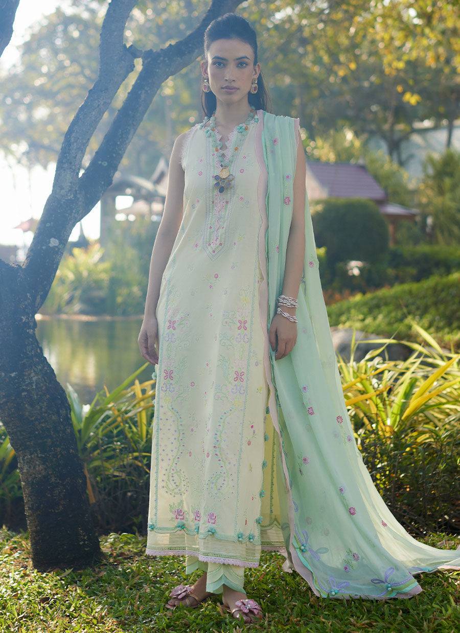Farah Talib Aziz | Suay Lawn 24 | VAIA YELLOW - Pakistani Designer Dress - by Farah Talib Aziz | Type: Luxury - 100% Original at Saira Sultan