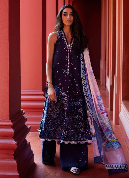 Farah Talib Aziz | Suay Lawn 24 | IZEA BLUE - Pakistani Designer Dress - by Farah Talib Aziz | Type: Luxury - 100% Original at Saira Sultan