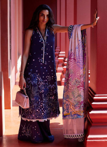 Farah Talib Aziz | Suay Lawn 24 | IZEA BLUE - Pakistani Designer Dress - by Farah Talib Aziz | Type: Luxury - 100% Original at Saira Sultan