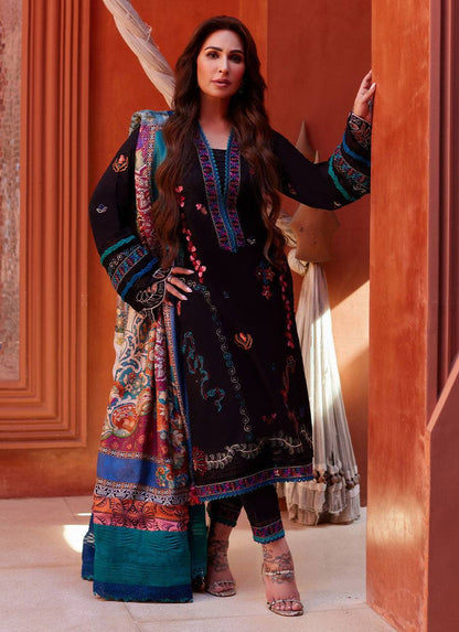 Farah Talib Aziz | Suay Lawn 24 | ILARIA BLACK - Pakistani Designer Dress - by Farah Talib Aziz | Type: Luxury - 100% Original at Saira Sultan
