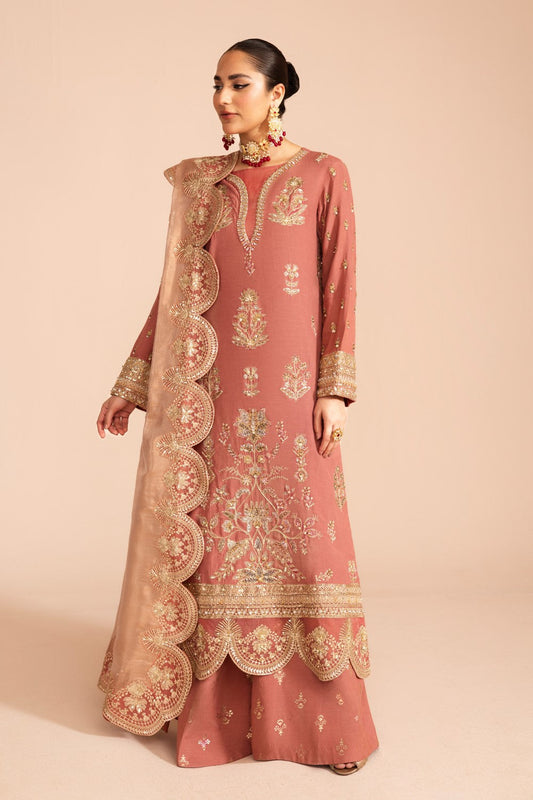 Maryum N Maria | Zircon Formals | FARIBA - MS40072 XS Champagne Pink Organza