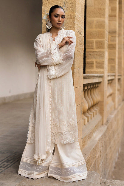 Gul Ahmed | Festive Eid 25 |FE-52074 XL Ivory Chiffon